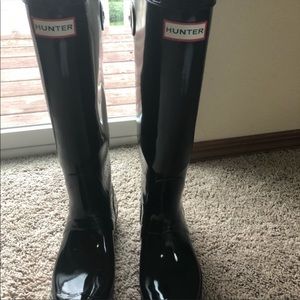 Hunter Rain Boots, Size 9, Adjustable back
